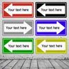 Custom Text Red Left Arrow Aluminum Sign Personalized Direction Plaque Home Decor