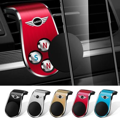 Manyetik L Şekilli Araç Telefon Tutucu Logo BMW Mini Cooper F54 F55 F56 R56 R60 SONE Roadster Clubman Coupe İçin