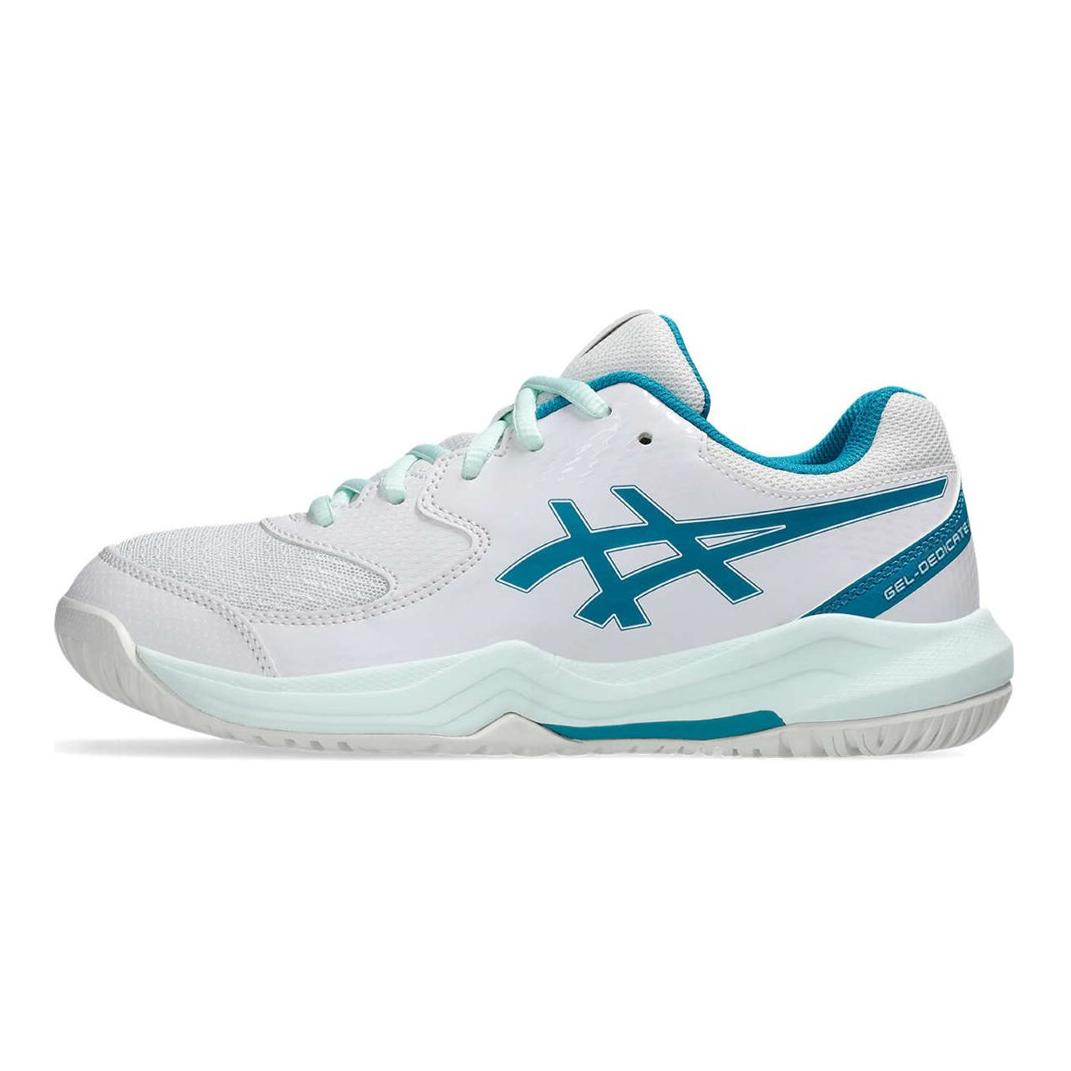 

Asics Gel Dedicate 8 GS White Teal Blue Kids Sneakers 1044A077-103 35.5
