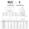BUC 4mm 6mm 8mm 10mm 12mm 14mm 16mm Connettore Rapido Pneumatico a Innesto Manuale Valvola a Rotazione Interruttore Manuale Limitatore di Corrente