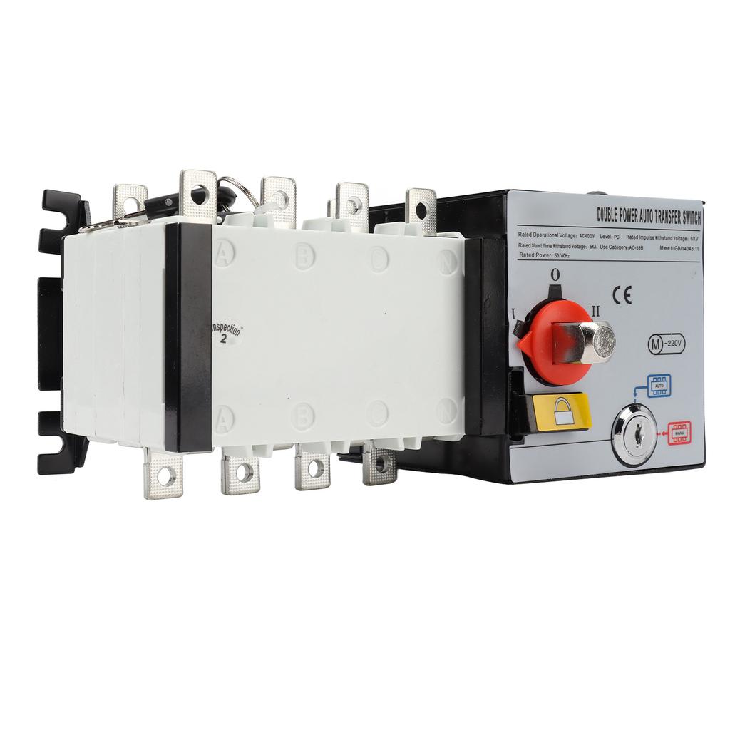 Generator Umschalter PC Isoliert 2in 1out Dual Power Automatischer Umschalter AC400V 125A