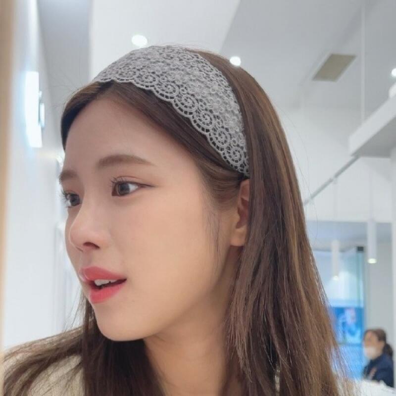 Кружевная повязка на голову, широкая бандана-повязка на голову