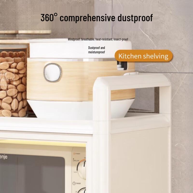 White 5-Tier Aluminum Kitchen Dining Storage Shelf