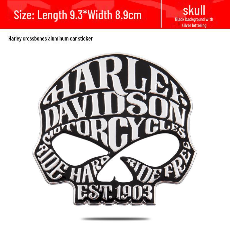 

Наклейки на топливный бак и кузов автомобиля и мотоцикла с металлическим значком в виде черепа