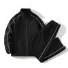Men Autumn Handsome Suit Windproof Stand Collar Jacket+ Straight-Leg Pant Sports Two Piece Set