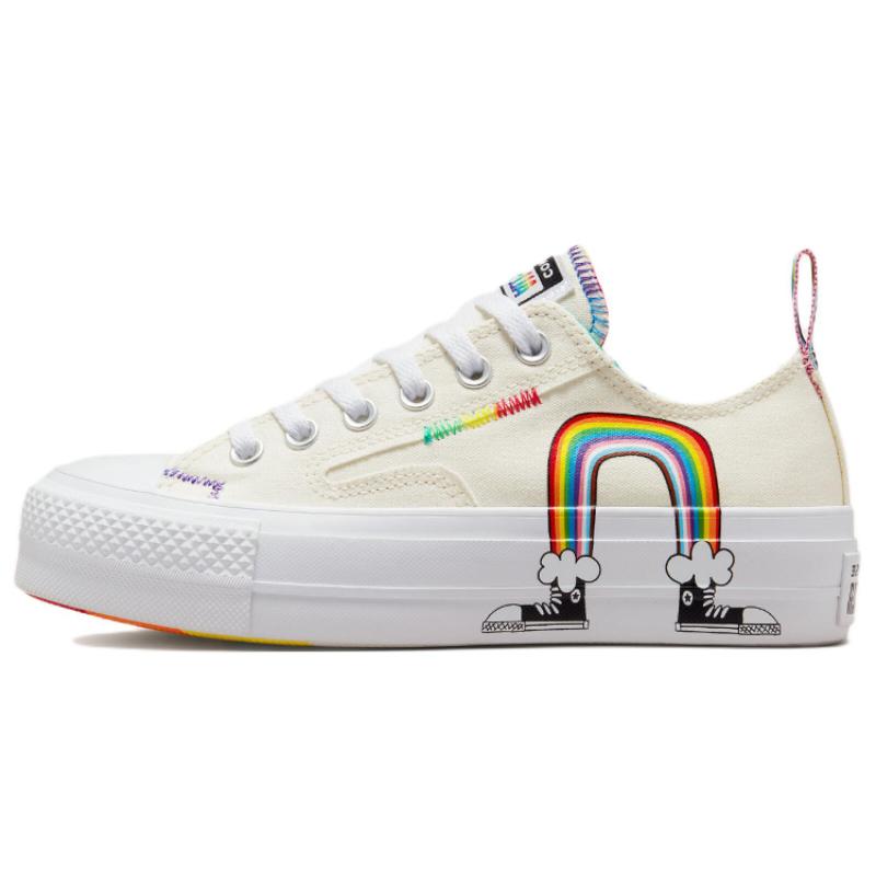

Converse All Star Lift Chuck Taylor Платформа Pride Повседневные На Каждый День Износостойкие Низкие Эспадрильи Унисекс Молочно-Белый 39.5