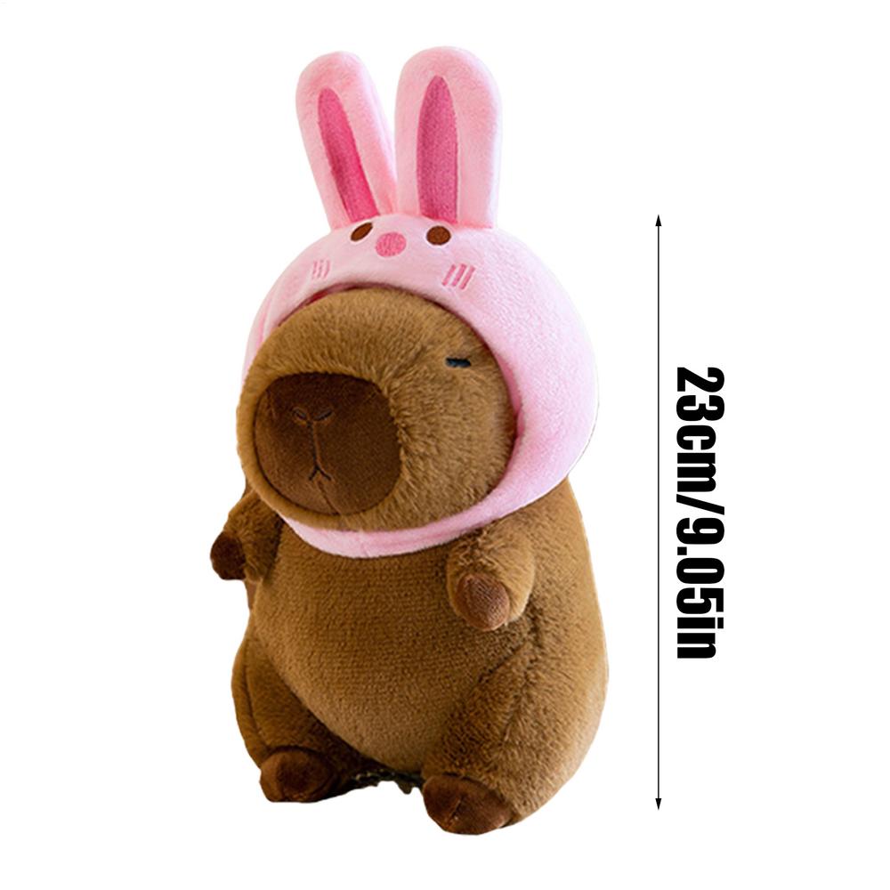 

9 Inch Cute Capybara Plush Doll Soft Capybara Stuffed Animal Toys Dress Up Cartoon Doll For Girls Stuffed Capybara with Clothes