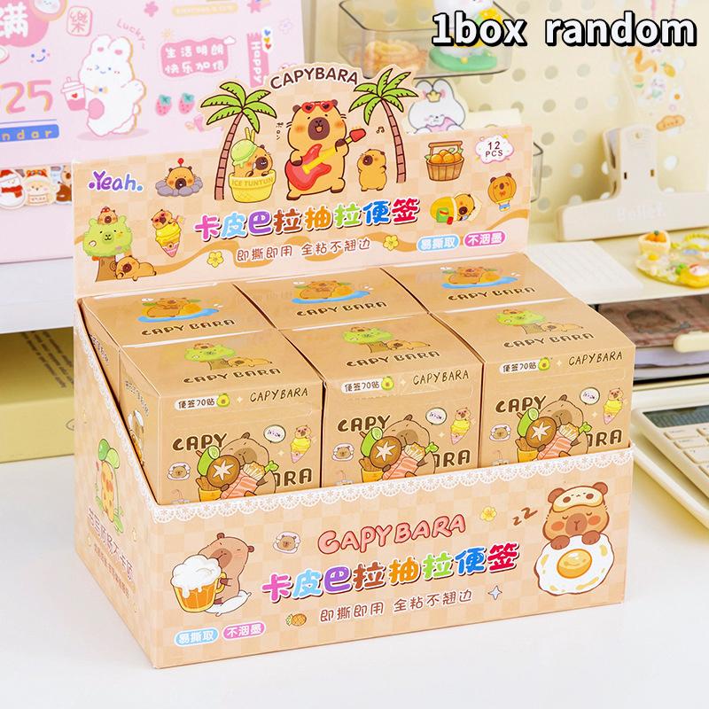 

70 листов Labubu Капибара Выдвижной рулон Липкий блокнот Креативная простота Липкий блокнот Сделай сам Декоративное сообщение Пост Липкий блокнот