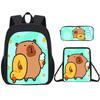 Student Schoolbag Large Capacity Backpack Double Layer Backpack Satchel Pencil Case Versatile Storage