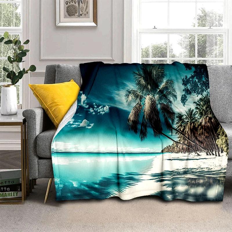 29 Style New Sea Water Beach Reef Nature Scenery 3D Blanket,Soft Throw Blanket for Home Bedroom Bed Sofa Travel Picnic Cover Kid