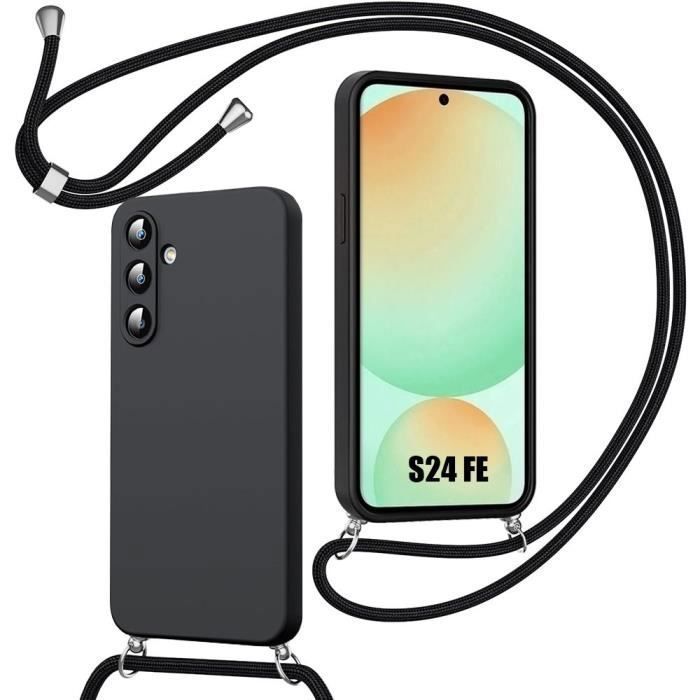 Coque de protection - booling - samsung galaxy s24 fe - silicone - anti-rayure - noir