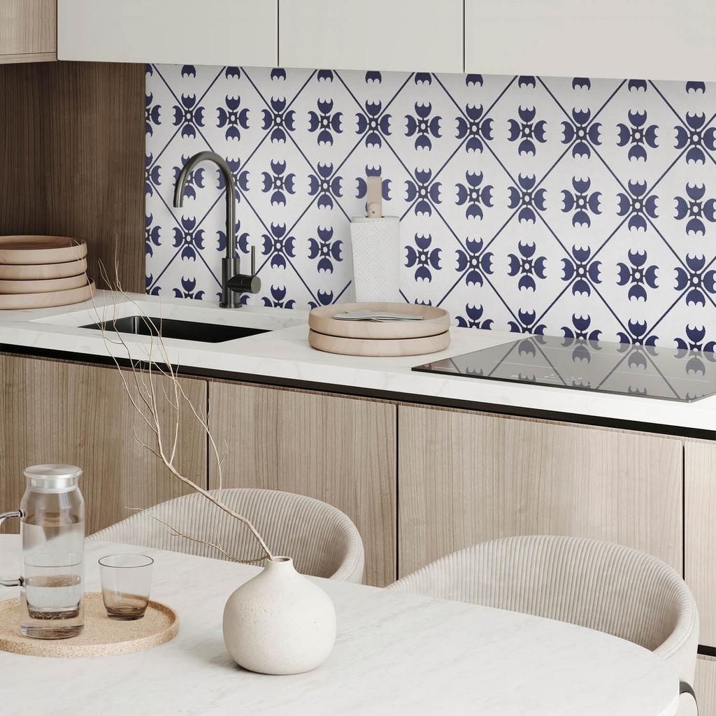 Dekoracyjny Panel Ścienny Samoprzylepny Winyl 100X50 Cm Stylowy Wzór Geometryczny