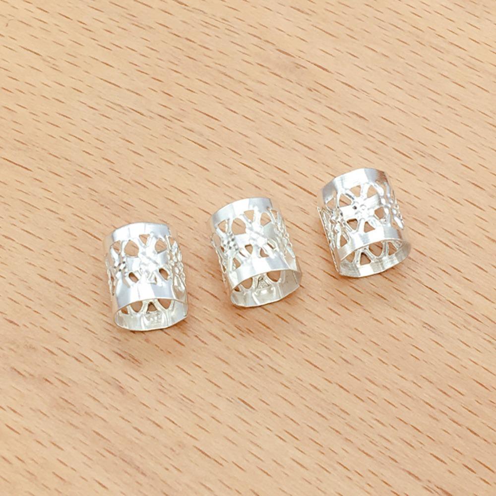 50pcs Charm Hair Rings Golden Hair Braid Tubes African Dreadlocks Beads  for Women Girls