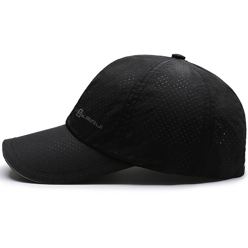 Spring and Summer Breathable Mesh Baseball Caps, Men's Reflective Letter Sandwich Brim Sun Hats, Sun-protective Baseball Caps