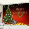 Crystal Christmas Tree Tapestry Xmas Art Wall Hanging Tapestry Christmas Lighthouse Snowflake Home Room Decoration Gift