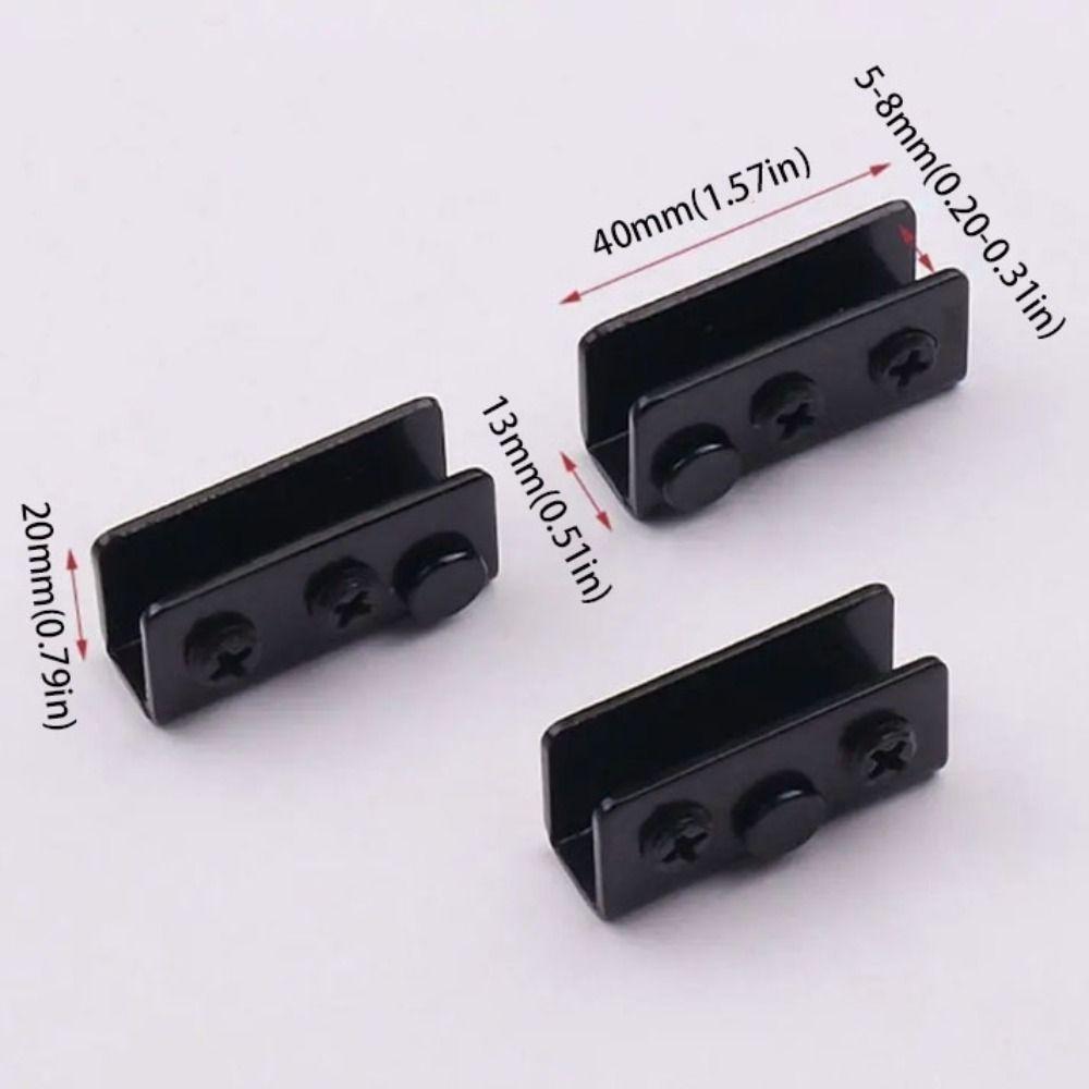 Non-perforated Glass Door Hinge Side Mounted Cabinet Glass Hinge  Kitchen Shelves