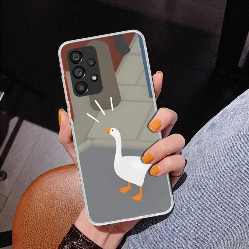 Cartoon Cute Goose Game Phnoe Case for Samsung Galaxy A17 A37 A57 A16 A26 A36 A56 A15 A14 A13 A55 A54 A53 A35 A34 A33 A25 A24 A2