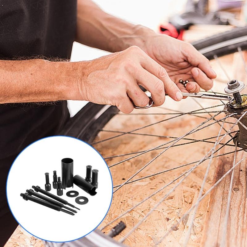 Set di 12 Pezzi di Attrezzi per la Rimozione di Cuscinetti Interni per Moto Estrattore di Cuscinetti per Moto Efficiente in Acciaio al Carbonio per Vari Modelli