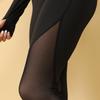 Women's Spring Summer New Mesh - Paneled 9 - Point Pants, Stretch Yoga Leggings, Running Base Layer Trousers