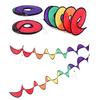 Colorful Wind Strip Color Windmill Foldable Rainbow Spiral Windmill Wind Spinner Camping Tent  Awning Garden Yard Decoration