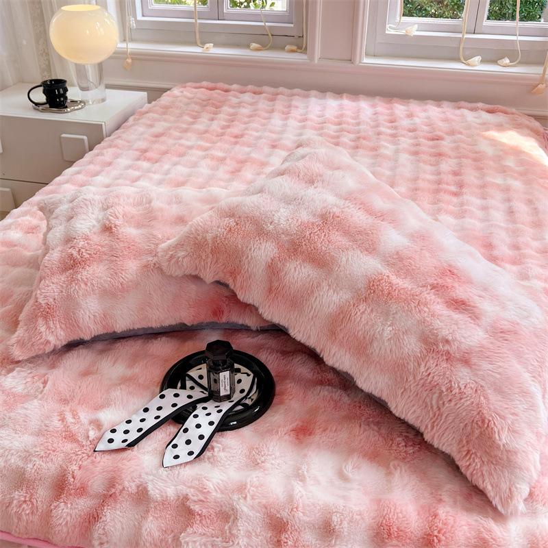 2025 Imitation Rabbit Fur Plush Long Pillowcase, Double Milk Velvet Long Pillowcase, Single Imitation Rabbit Fur Plush Pillowcase