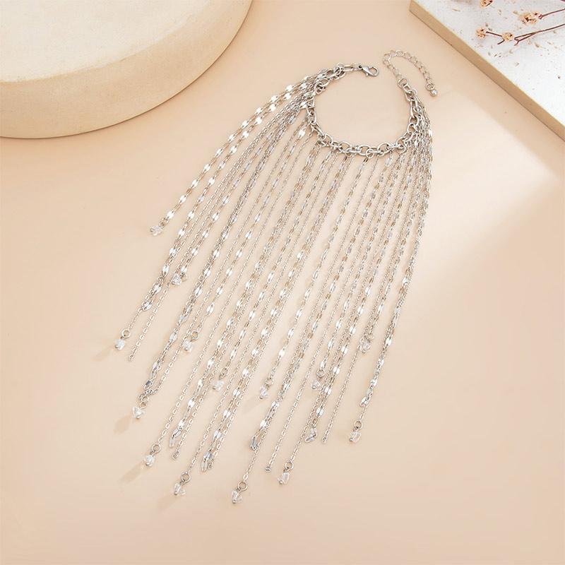 Creative Palace Style Long Tassel Bracelet With Feminine Temperament Geometric Exaggeration Chain Decoration Hand Jewelry