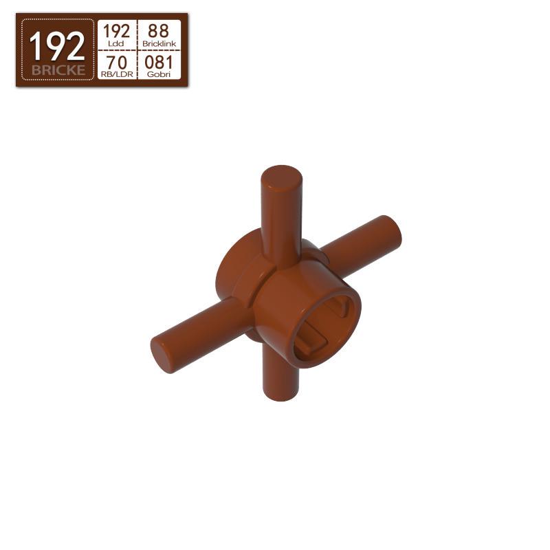 BRICKE 48723 Багатогранний блоковий з'єднувач з отвором для центральної осі, сумісний з LEGO