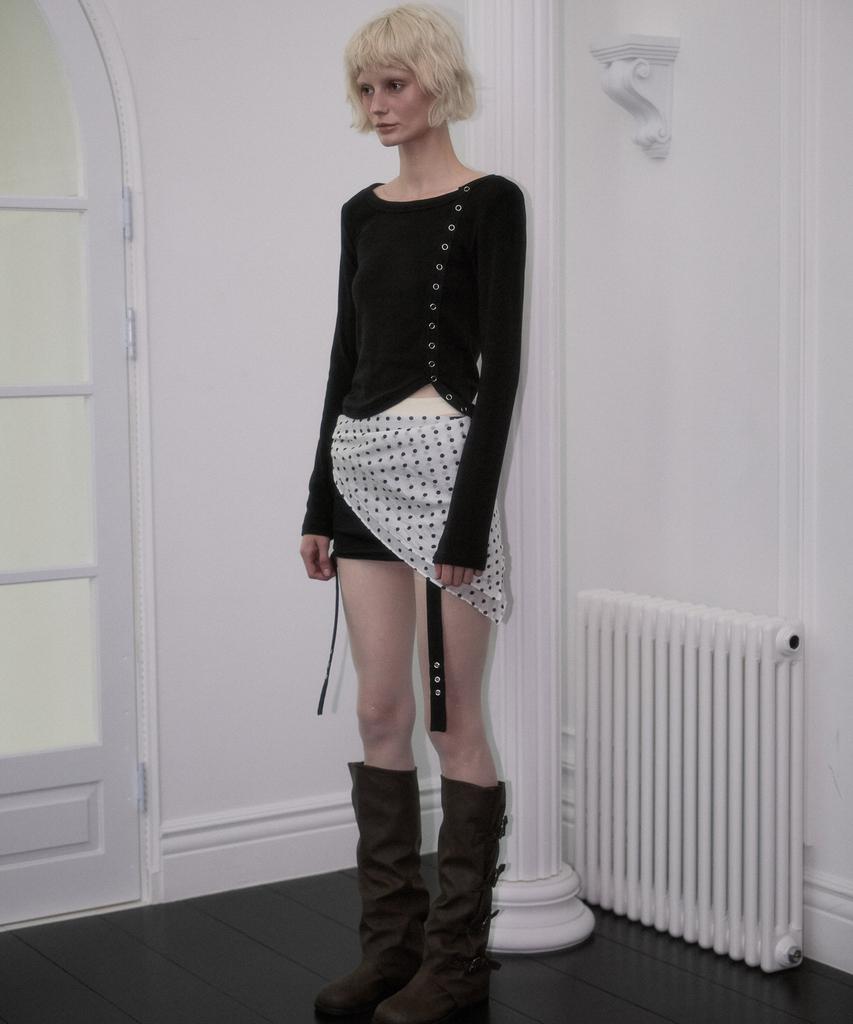 ROSEFRANTZ Side Eyelet Long Sleeve [Black]