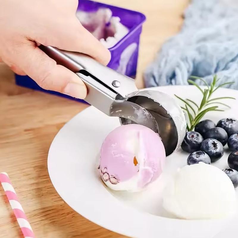 1PC Stainless Steel Ice Cream Ball Digger Scoop Multi-purpose Spoon Suitable for Ice Cream Kitchen DIY Dessert Styling Tools ZYF