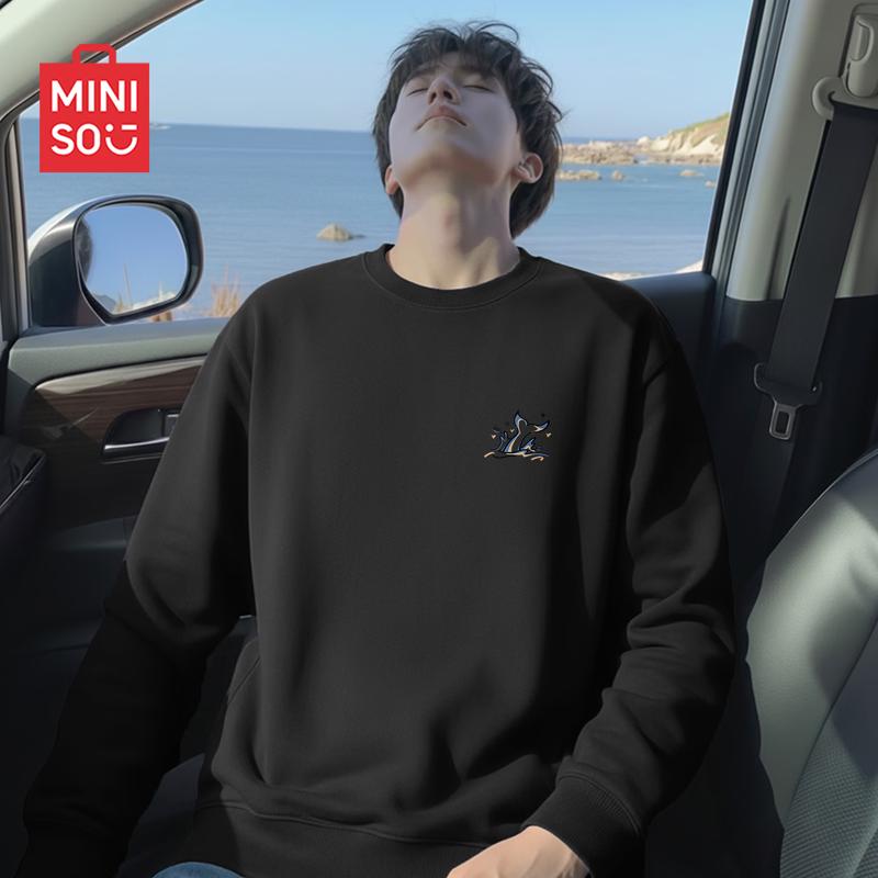 MINISO Men's Trendy Crewneck Sweatshirt