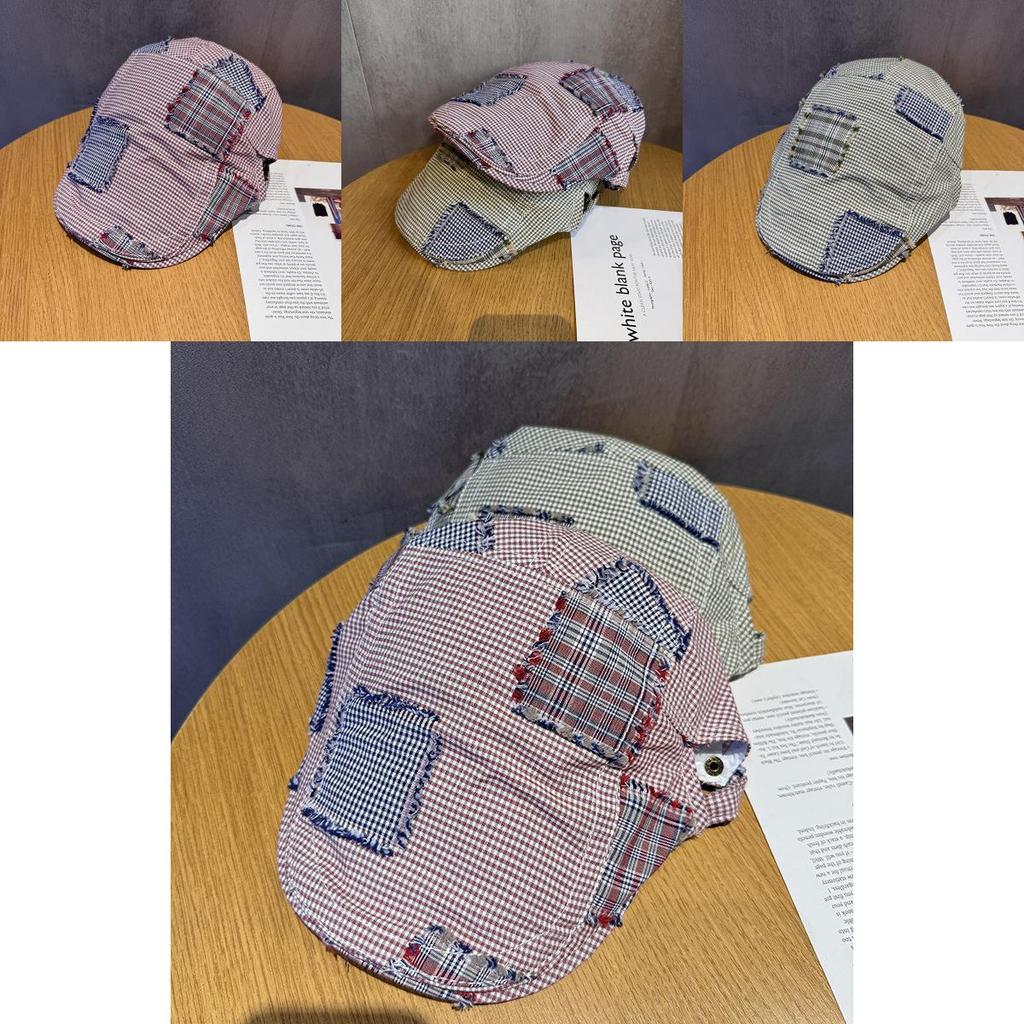 Retro Patchwork Baseball Cap With Sunshade For Casual Outdoor Activities
