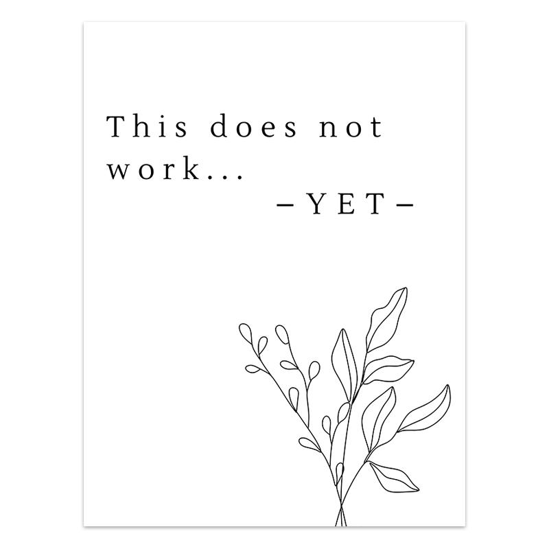 Nordic Style Canvas Painting Minimalist Poster Growth Mindset Motto Decorative Paintings Motivational Wall Art Picture for Room