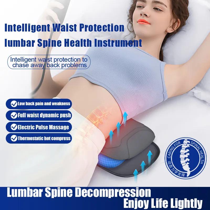 Lumbar Massager For Pain Relief Adjustable Intensity EMS Vibration Intelligent Electric Inflatable Back Posture Corrector
