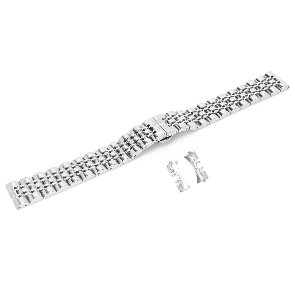 Bracelet de montre de remplacement en acier inoxydable, boucle papillon, longueur réglable