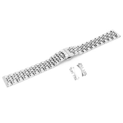 Butterfly Buckle Stainless Steel Watch Strap Replacement Adjustable Length Watch Band16mm / 0.6in