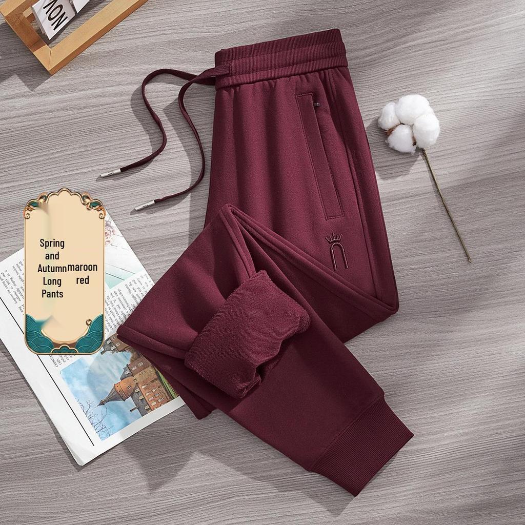 GAGN Women's Slim-Fit Apricot Sweatpants - Heavy Cotton, Spring/Autumn 2025 Collection