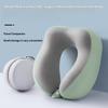 1PC Ergonomic U-Shaped Neck Pillow Strap Storage Bag - Memory Sponge Travel and Office Support, Removable and Machine Wash Cover, Lightweight Portable