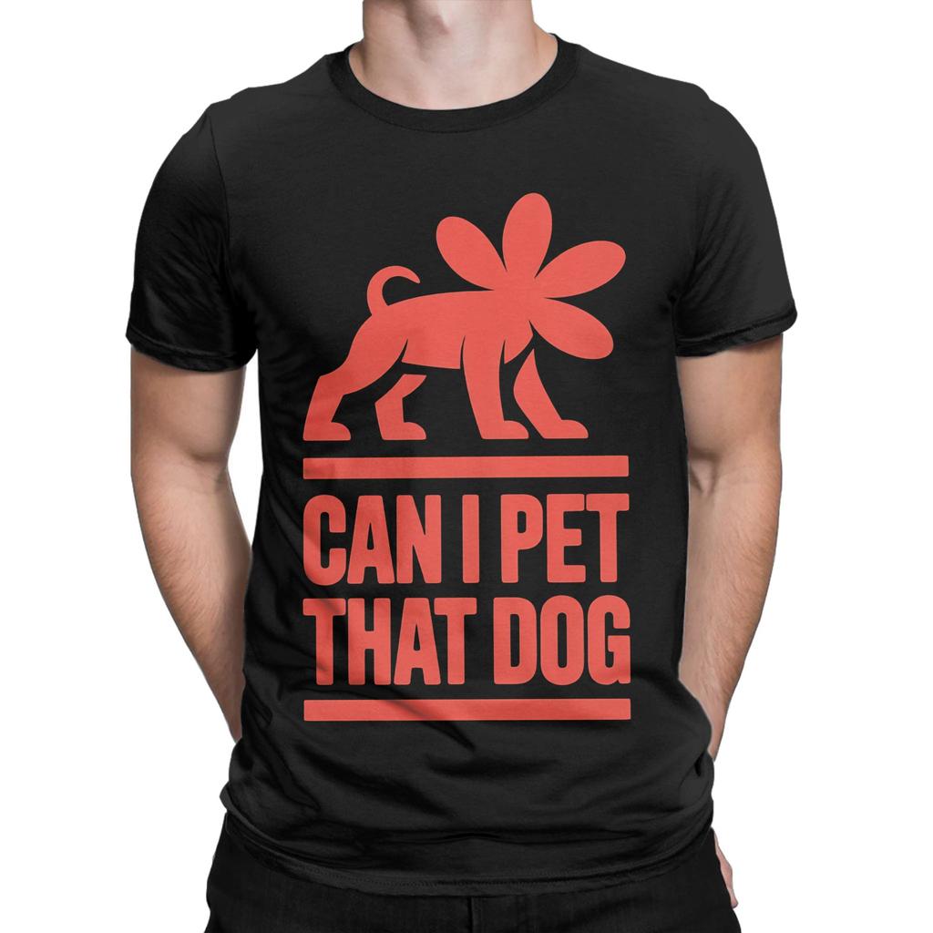 Kann ich diesen Hund streicheln Demodog Edition T-Shirts Herren Reine Baumwolle Freizeit-T-Shirt Rundhals Kurzarm Kleidung Übergröße