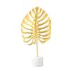 Gold Cement Base Iron Leaf Desktop Ornament  Hotel Front Desk Display Ornament
