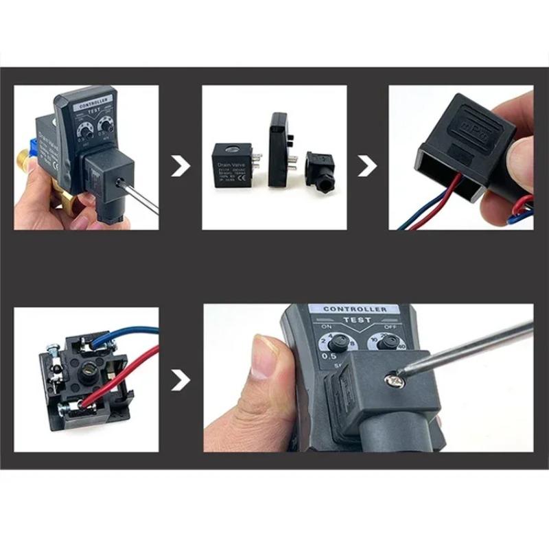Air Compressor Electronic Drain Valve Automatic Switch OPT-A Split OPT-B Conjoined Drain Valve Timing Solenoid Valve