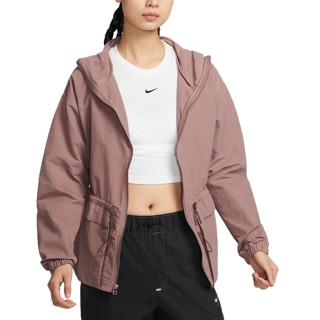Nike Sportswearwoven SS24 Everything Jacket Women's Smokey Mauve Red Black FN3670-208