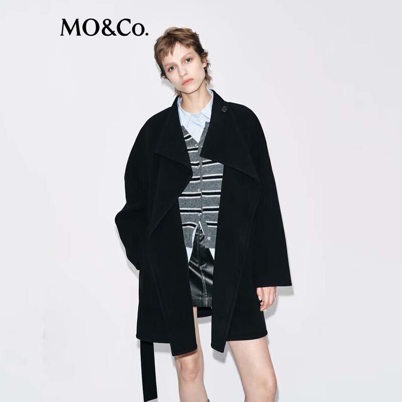 

MO&Co. Women s High-Neck Double-Faced Wool Coat XS