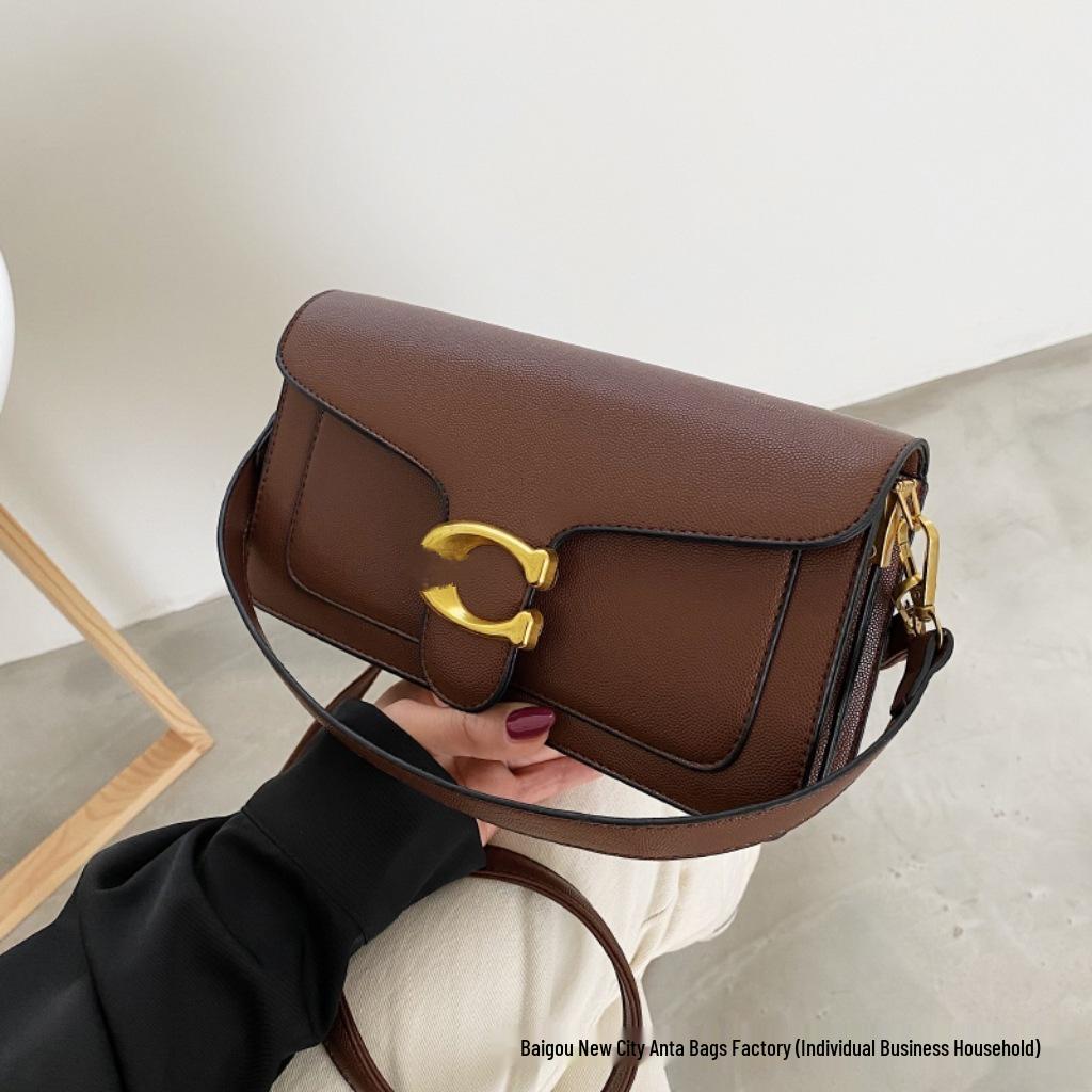 Trendige einfarbige Damen-Unterarm-Umhängetasche - Hochwertig, vielseitig, schlichtes Design