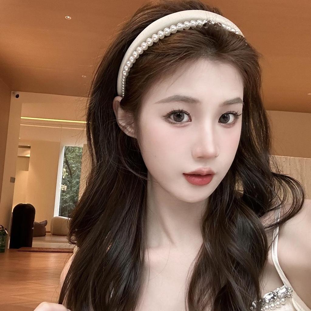 Elegant Fairy Pearl Thin Headband - Sweet & Versatile Hair Accessory for 2026