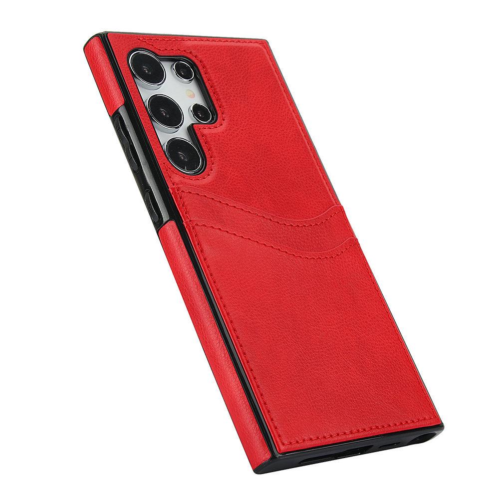 Samsung S25/S24U Leather Card Holder Protective Phone Case - Antidrop Business Design for 23Plus and FE Series