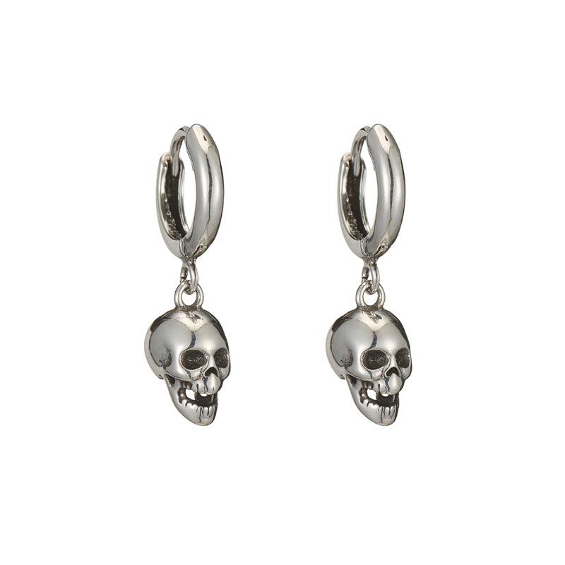 REETI 925 Silver Earrings Skull Drop Earring Creative Sexy Jewelry For Women Gift