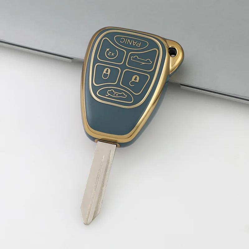 For Jeep Grand Cherokee Wrangler JK Commander for Dodge Nitro Calibe for Chrysler 300C Pacifica TPU Key Cover Case Cap