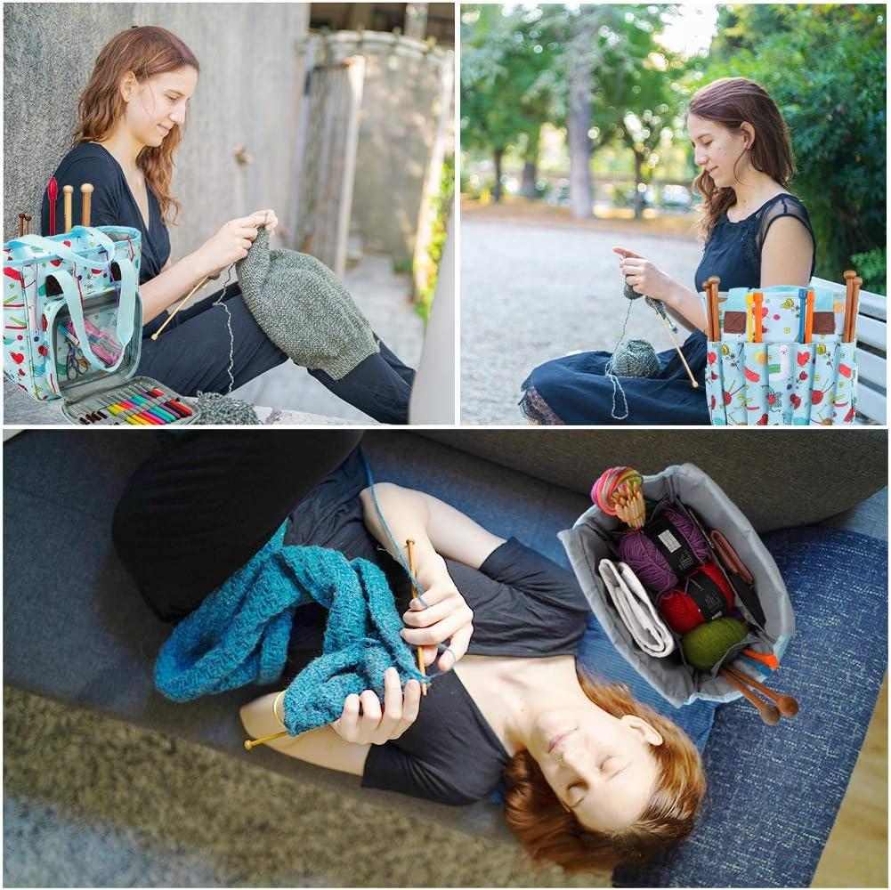Oxford Knitting Storage Bag – Multi-Functional Dustproof Yarn Organizer for Hooks & Craft Supplies