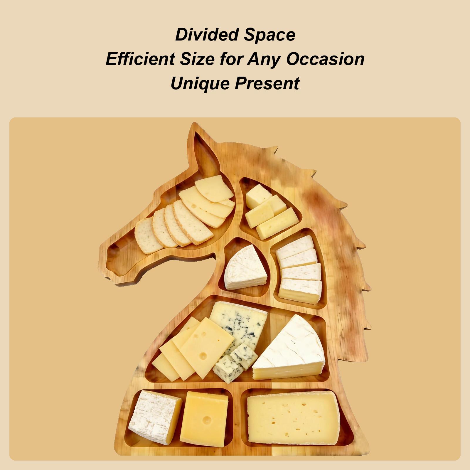 

Wooden Serving Tray Horse Head Design Platters With Compartments Serving Trays For Food For Candy Charcuterie Cookie Cupcake China Mainland