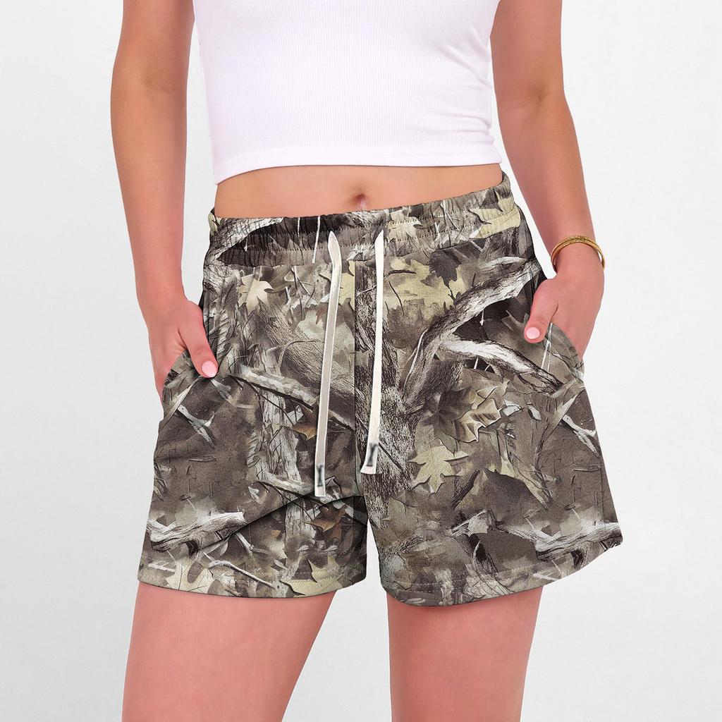 Unisex Camouflage Print Shorts Unisex Casual Stylish Athletic Shorts